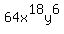64x%5E18y%5E6