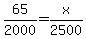 65%2F2000+=+x%2F2500