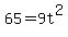 65=9t%5E2