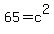 65=c%5E2