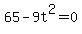 65-9t%5E2=0