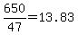 650%2F47+=+13.83