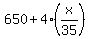 650+%2B+4%2A%28x%2F35%29