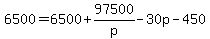 6500=6500%2B97500%2Fp-30p-450