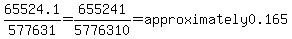 65524.1%2F577631=655241%2F5776310=approximately0.165