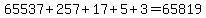 65537%2B257%2B17%2B5%2B3=65819