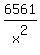 6561%2Fx%5E2