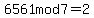 6561mod7=%092