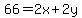66=2x%2B2y