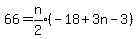 66=expr%28n%2F2%29%28-18%2B3n-3%29