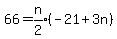 66=expr%28n%2F2%29%28-21%2B3n%29