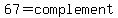 67+=+complement