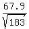 67.9%2Fsqrt%28183%29