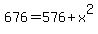 676+=+576+%2B+x%5E2