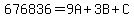 676836=9A%2B3B%2BC
