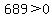 689%3E0+