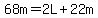 68m=2L%2B22m