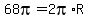 68pi=2pi%2AR