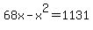 68x-x%5E2=1131