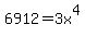6912=3x%5E4