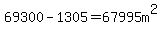 69300+-+1305+=++67995+m%5E2
