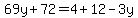 69y%2B72=4%2B12-3y