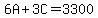 6A%2B3C=3300
