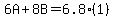 6A%2B8B=6.8%281%29