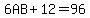 6AB%2B12=96