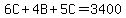 6C%2B4B%2B5C=3400
