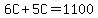 6C%2B5C=1100