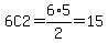 6C2+=+6%2A5%2F2=+15