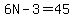 6N-3=45
