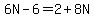 6N-6=2%2B8N