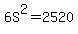 6S%5E2=2520
