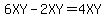 6XY+-+2XY+=+4XY