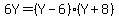 6Y=%28Y-6%29%28Y%2B8%29