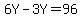 6Y+-+3Y+=+96