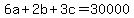 6a%2B+2b%2B+3c=30000