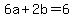 6a%2B2b=6