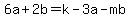 6a%2B2b=k-3a-mb