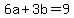 6a%2B3b=9