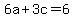6a%2B3c=6