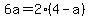 6a=2%284-a%29