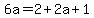 6a=2%2B2a%2B1