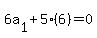6a%5B1%5D%2B5%286%29+=+0