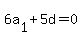 6a%5B1%5D%2B5d+=+0