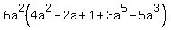6a%5E2%284a%5E2-2a%2B1%2B3a%5E5-5a%5E3%29