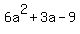 6a%5E2+%2B+3a+-+9
