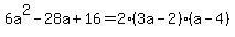 6a%5E2-28a%2B16=2%283a-2%29%28a-4%29%29